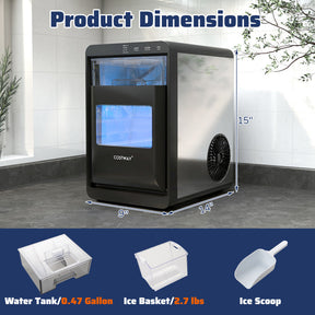 Compact Countertop Ice Maker with Easy Cleaning and Quick Operation