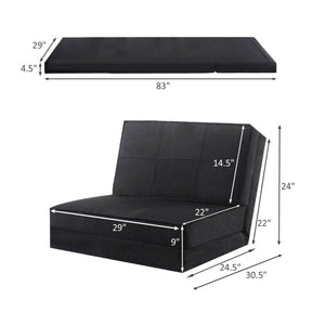 Convertible Lounger Folding Sofa Sleeper Bed with 5 Adjustable Positions