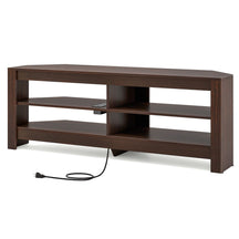 Corner TV Stand with Power Outlet for Living Room and Bedroom