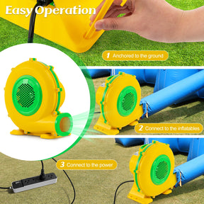 950W 1.3 HP Electric Blower, 2160 PA PA Air Blower for Inflatables