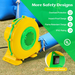 950W 1.3 HP Electric Blower, 2160 PA PA Air Blower for Inflatables