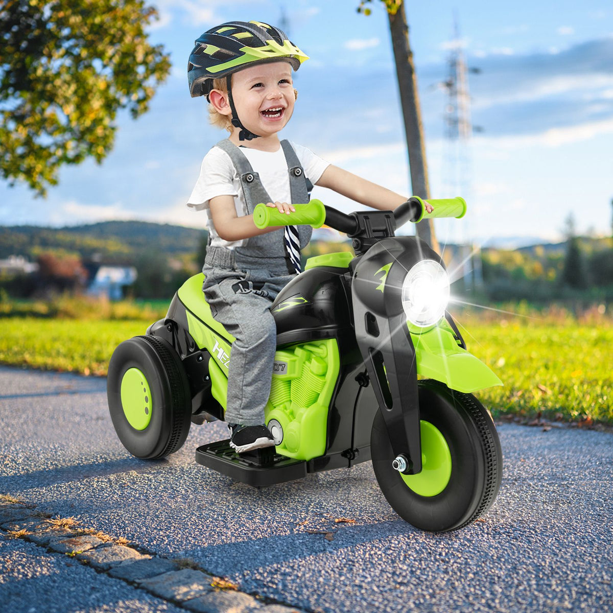 Electric Kid Ride on Motorcycle with Bubble Maker and Music Button