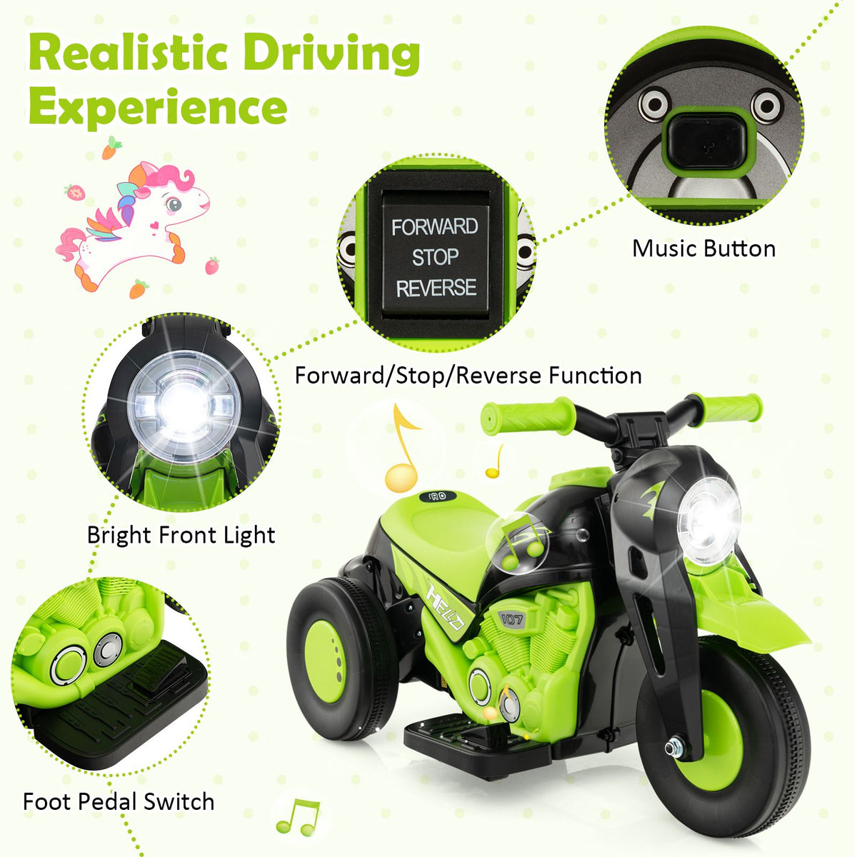 Electric Kid Ride on Motorcycle with Bubble Maker and Music Button