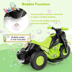 Electric Kid Ride on Motorcycle with Bubble Maker and Music Button