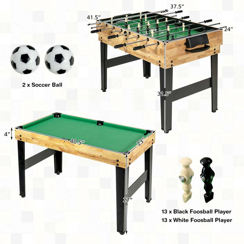 10-in-1 Multi Game Table Set, Combo Game Table with Air Hockey, Foosball, Table Tennis, Pool, Bowling & Board Games for Adults Family, Home Game Room