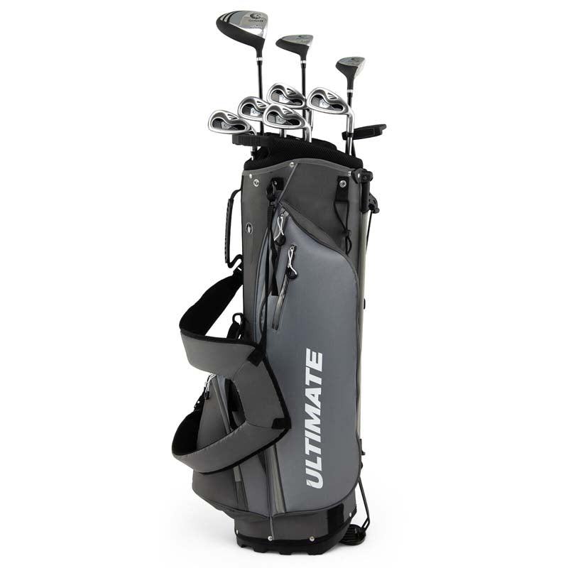 10 Pieces Men's Complete Golf Clubs Package Set Right Hand