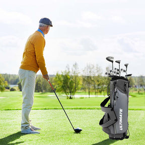 10 Pieces Men's Complete Golf Clubs Package Set Right Hand