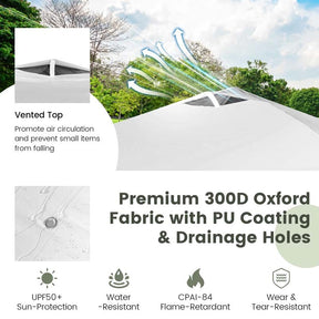 10 x 10 FT Pop Up Canopy Tent Commercial Instant Tent with Removable Sidewall, Carry Bag, Banner Strip