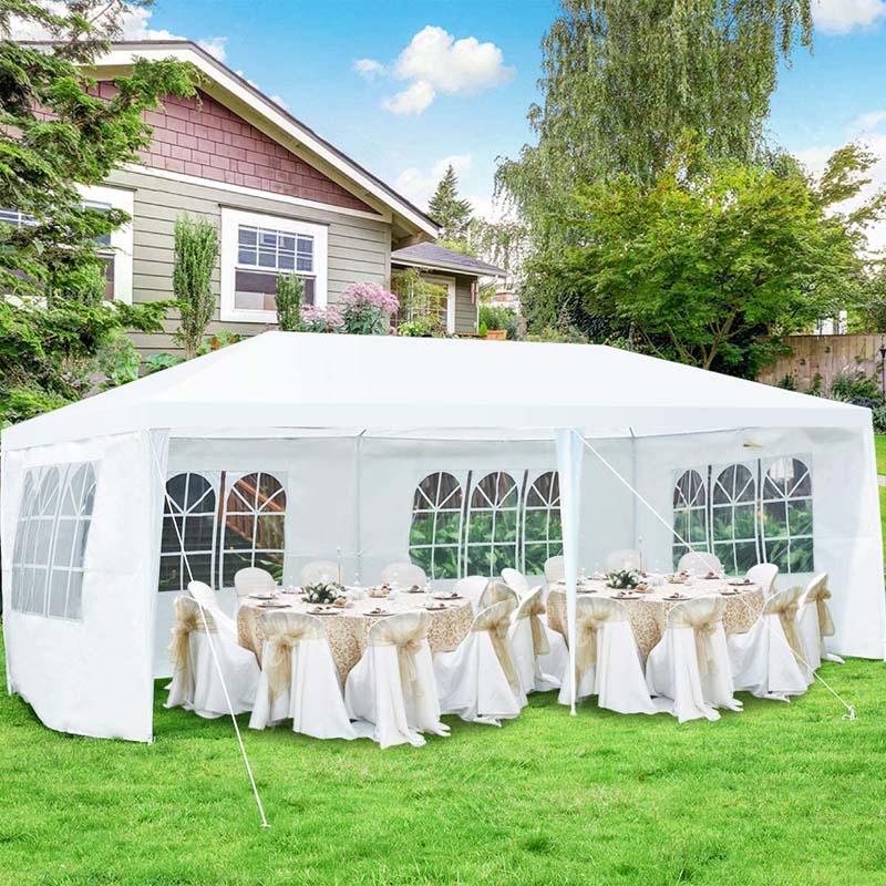 10 x 20 FT Outdoor Gazebo Canopy Tent Party Wedding Event Tent with 4 Removable Sidewalls & Carry Bag