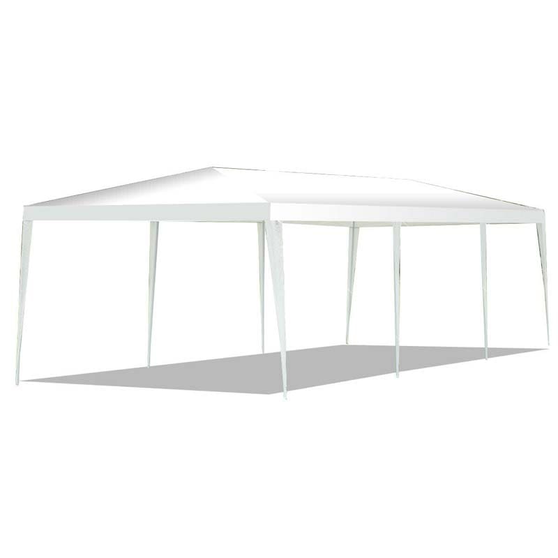 10 x 30 FT Outdoor Canopy Tent, Party Wedding Event Tent with Strong Connection Stakes & Ropes