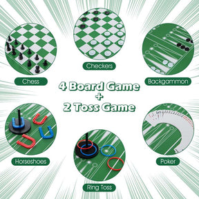 12-in-1 Multi Game Table Set, 48" Combo Game Table with Foosball, Hockey, Ping Pong, Pool, Chess, Bowling, Checkers & Shuffleboard for Home Office Bar