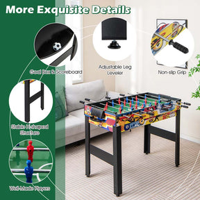 12-in-1 Multi Game Table Set, 48" Combo Game Table with Foosball, Hockey, Ping Pong, Pool, Chess, Bowling, Checkers & Shuffleboard for Home Office Bar