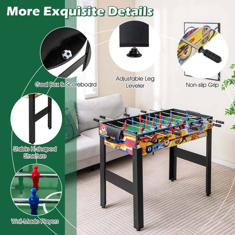 12-in-1 Multi Game Table Set, 48" Combo Game Table with Foosball, Hockey, Ping Pong, Pool, Chess, Bowling, Checkers & Shuffleboard for Home Office Bar