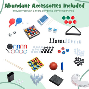 14-in-1 Multi Game Table, 48" Combo Game Table with Hockey, Foosball, Pool, Table Tennis, Basketball, Bowling for Kids Adults, Home Arcade, Game Room