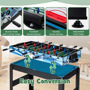 14-in-1 Multi Game Table, 48" Combo Game Table with Hockey, Foosball, Pool, Table Tennis, Basketball, Bowling for Kids Adults, Home Arcade, Game Room