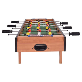 27" Wooden Foosball Table, Indoor Soccer Game Table Top with Footballs, Portable Table Soccer Set for Game Room
