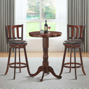 Upholstered Swivel Bar Stools Set of 2, Counter Height Dining Chairs with Back & PVC Cushioned Seat for Kitchen Island, Pub, Living Room