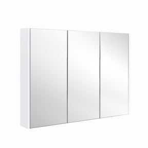 Large Mirrored Medicine Cabinet with 3 Mirror Doors, Bathroom Wall Mounted Storage Cabinet w/Adjustable Shelf