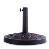 30lbs Heavy Duty Outdoor Market Umbrella Base, 18" Round Cast Iron Umbrella Stand for Patio, Garden, Poolside