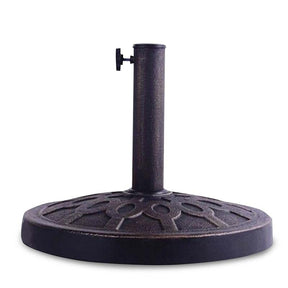 30lbs Heavy Duty Outdoor Market Umbrella Base, 18" Round Cast Iron Umbrella Stand for Patio, Garden, Poolside