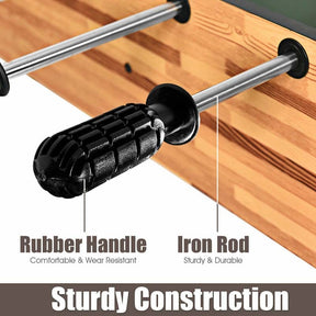 3-in-1 Multi Game Table, 48" Wooden Combo Game Table with Soccer, Billiard, Slide Hockey for Game Room, Home Office, Bar Party