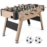 54" Wood Foosball Table, Full Size Arcade Soccer Game Table with 2 Balls & 26 Players for Adults, Family Party, Game Room, Office