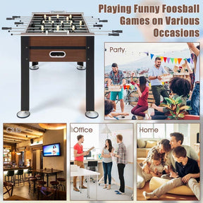 54" Competition Sized Foosball Table for Adults & Kids, Solid Wood Soccer Game Table with 2 Balls for Game Room, Office & Family Entertainment