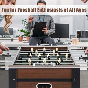 54" Competition Sized Foosball Table for Adults & Kids, Solid Wood Soccer Game Table with 2 Balls for Game Room, Office & Family Entertainment