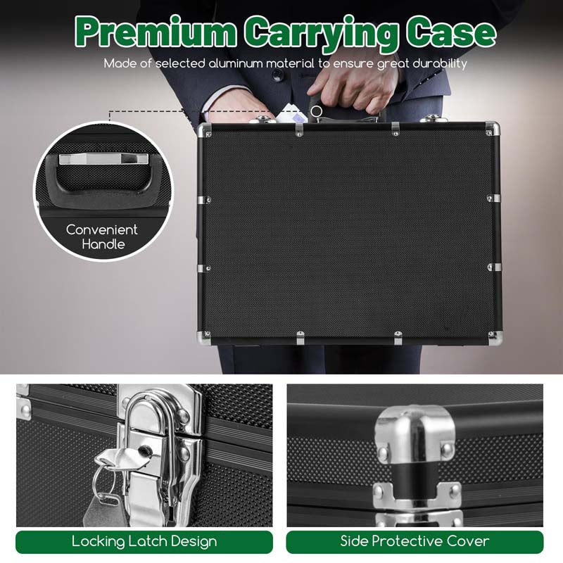 600PCS Poker Chip Set, 14 Gram Clay Poker Chips with Carrying Case & Automatic Card Shuffler for Texas Holdem, Blackjack, Casino, Card Games