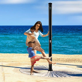 7.2 FT 5.3 Gallon Outdoor Solar-Heated Shower with 360° Rotating Shower Head & Foot Shower for Poolside Beach
