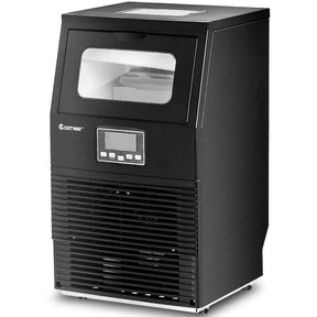 88LBS/24H Freestanding Commercial Ice Maker Portable Auto-Clean Ice Machine with Scoop
