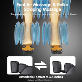 Full Body Shiatsu Massage Chair, SL Track Zero Gravity Massage Recliner with Auto Body Detector