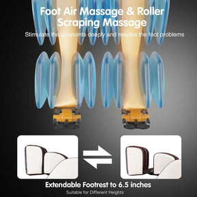 Full Body Shiatsu Massage Chair, SL Track Zero Gravity Massage Recliner with Auto Body Detector