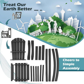 Outdoor HDPE Tall Adirondack Chairs with Armrests & Footrest, 30" Counter Height Bar Stools for Garden Backyard