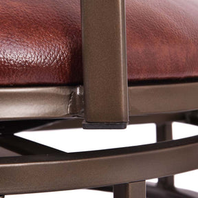 2-Pack 30" Counter Height Bar Stools 360 Degree Swivel Vintage Dining Chairs with Leather Padded Seat