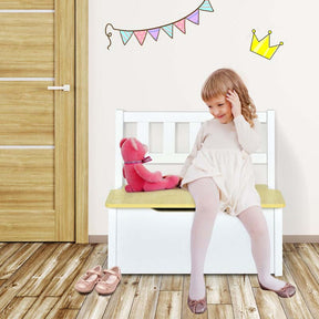 2 in 1 Kids Table and Chair Set, Wooden Children Activity Table with Toy Storage Bench & 2 Chairs for Arts, Crafts, Snack Time, Playroom