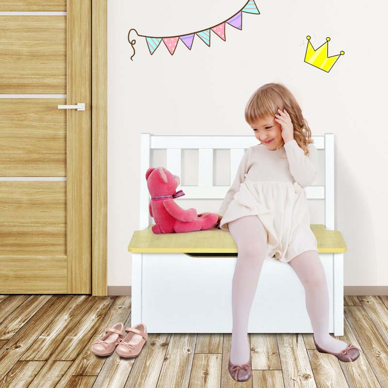 2 in 1 Kids Table and Chair Set, Wooden Children Activity Table with Toy Storage Bench & 2 Chairs for Arts, Crafts, Snack Time, Playroom