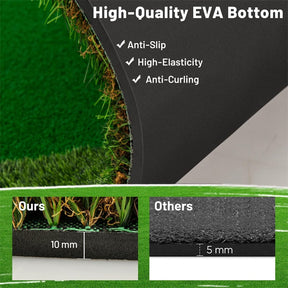 10FT x 5FT Golf Putting Green, Indoor Outdoor Professional Golf Practice Mat with 3 Holes & Golf Balls, Golf Training Mat for Home Office, Backyard