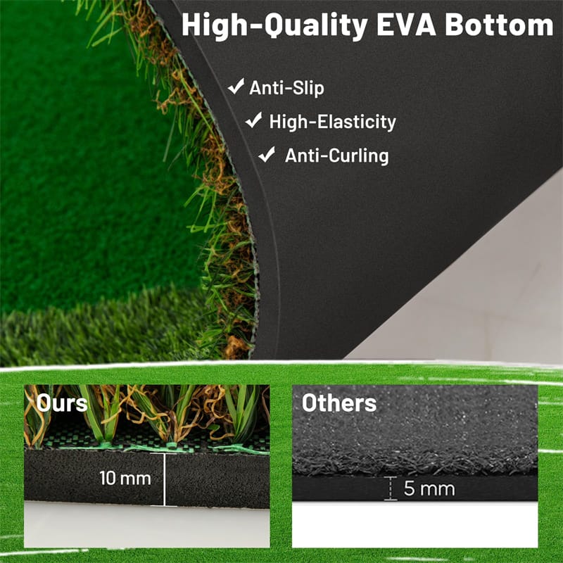 10FT x 5FT Golf Putting Green, Indoor Outdoor Professional Golf Practice Mat with 3 Holes & Golf Balls, Golf Training Mat for Home Office, Backyard