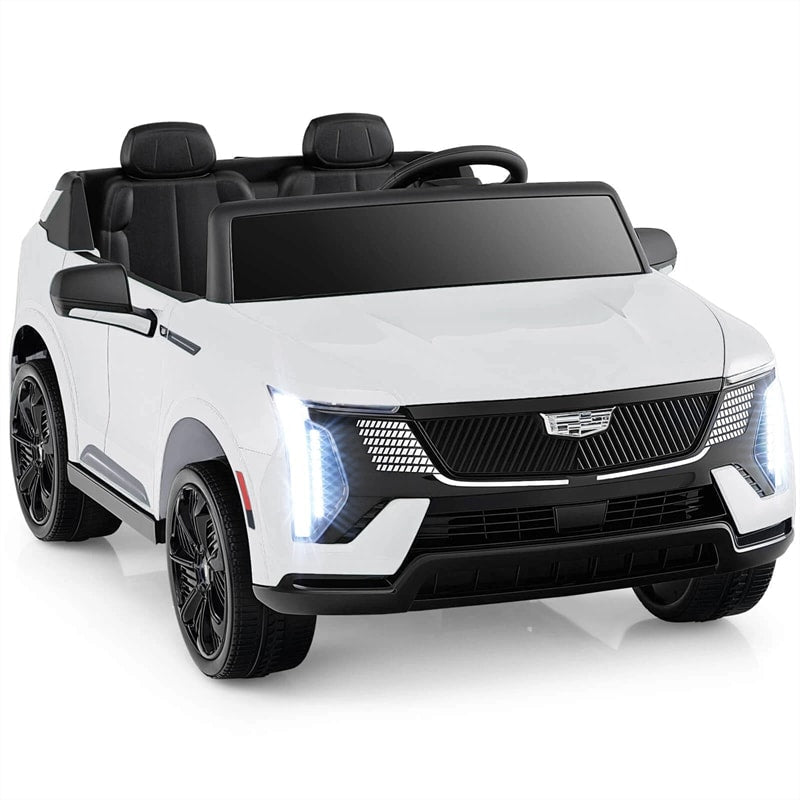 24V 2-Seater Ride-On Truck, Licensed Cadillac Kids Electric Car with Remote Control, 3 Speeds, LED Lights & Spring Suspension for Ages 3+