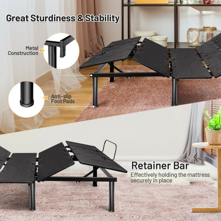 Ergonomic Adjustable Bed Base with Head & Foot Incline and remote control
