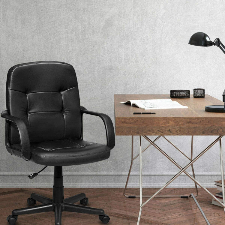 Ergonomic Conference Chair with 360-Degree Wheels for Office and Home