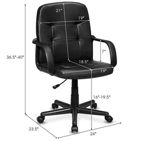 Ergonomic Conference Chair with 360-Degree Wheels for Office and Home