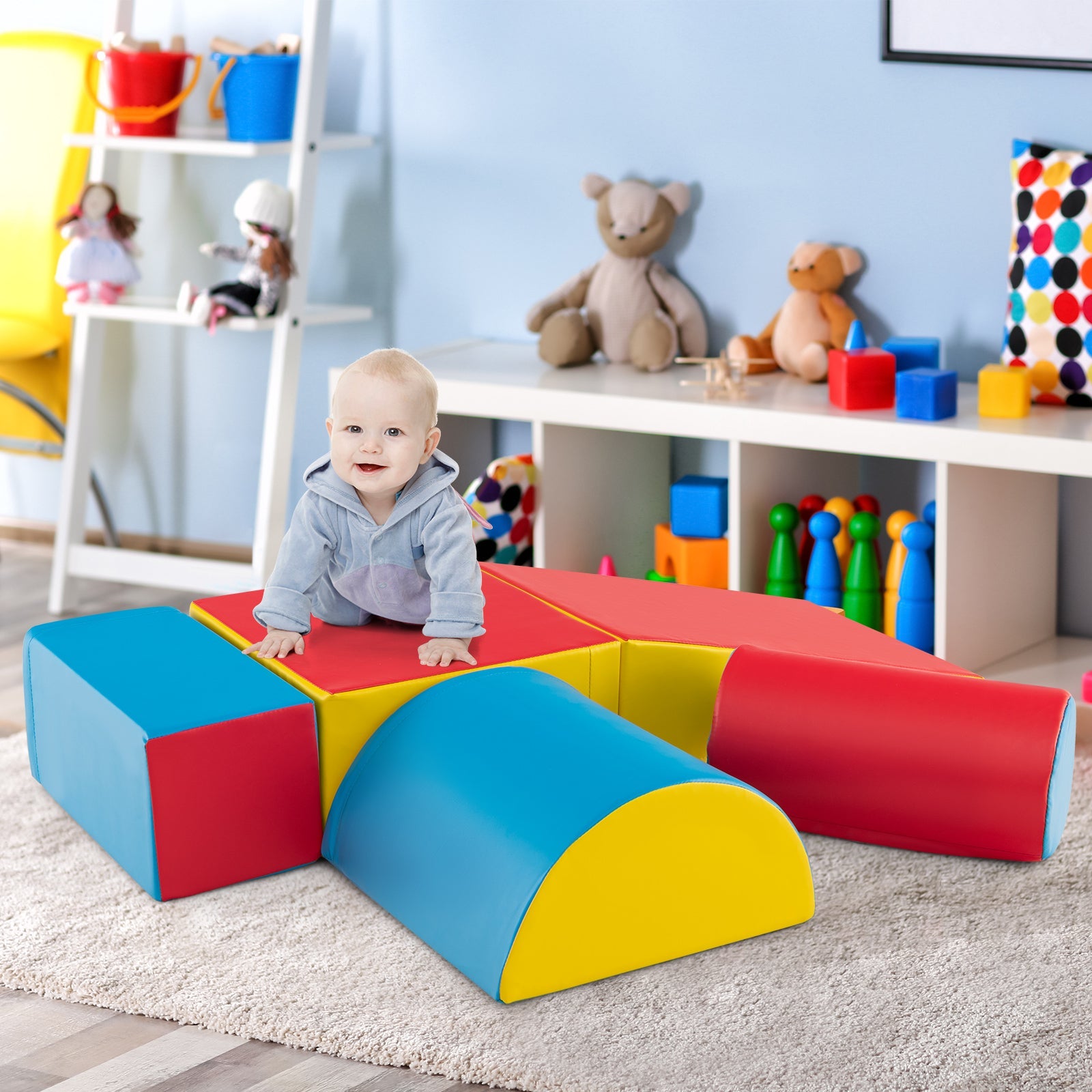 5-Piece Kids Climb & Crawl Activity Playset