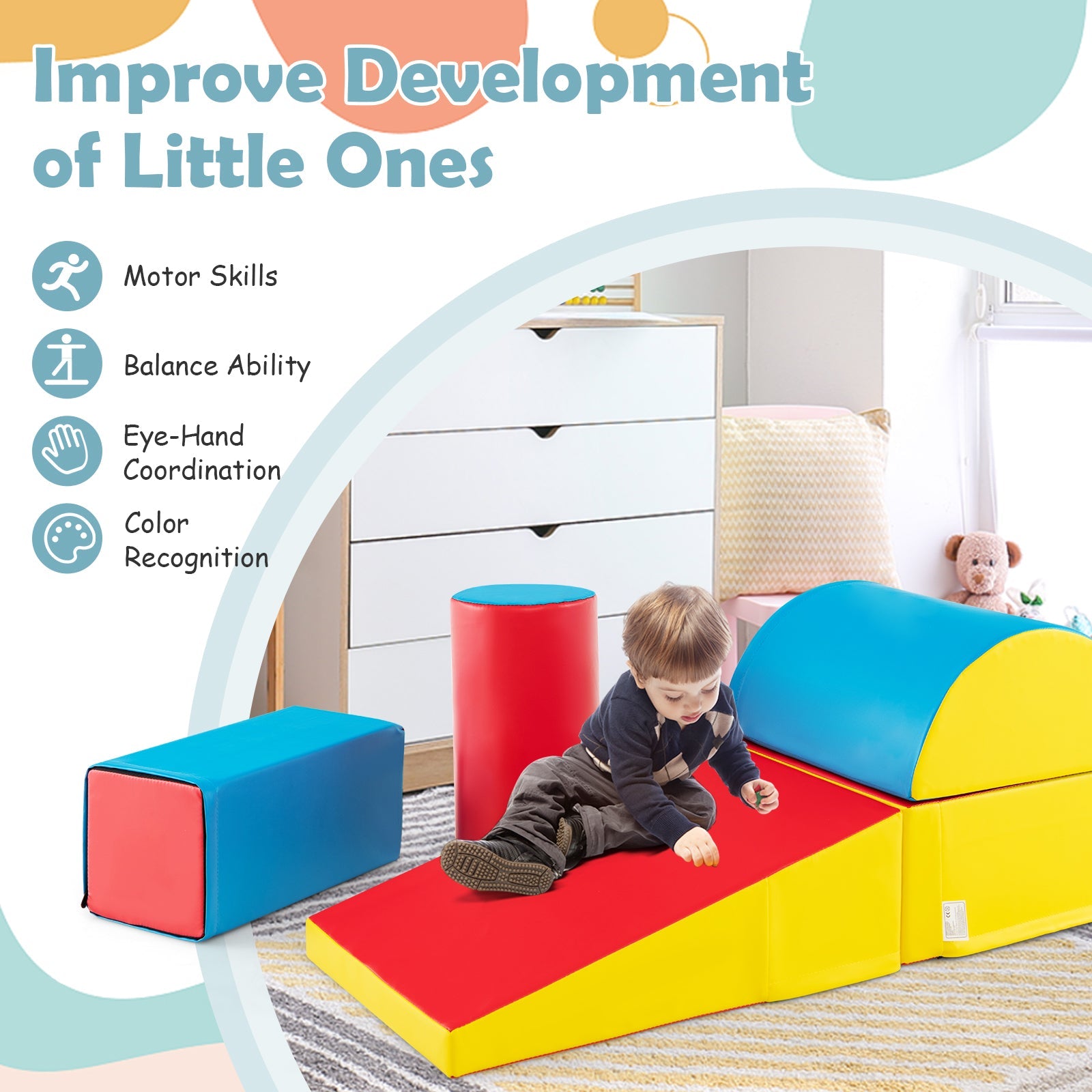 5-Piece Kids Climb & Crawl Activity Playset