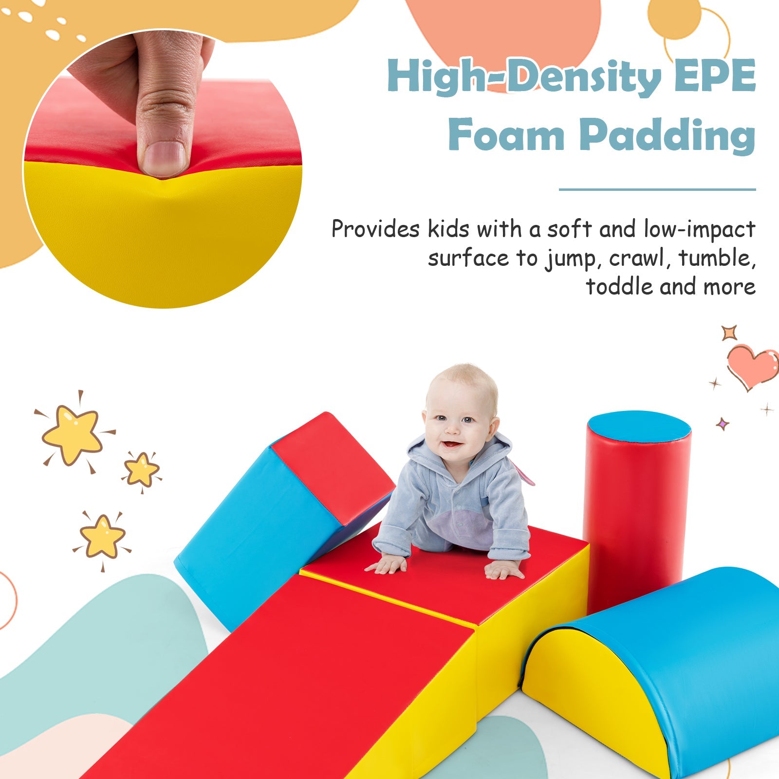 5-Piece Kids Climb & Crawl Activity Playset