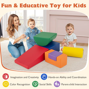 BABY JOY 6PCS Kids Crawl & Climb Foam Play Set