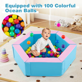 3-Piece Kids Climb and Crawl Activity Play Set w/Stair & 100 Colorful Ocean Balls