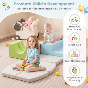 10-Piece  Soft Foam PU Leather Building Blocks Foam Climbing Toys for Toddlers