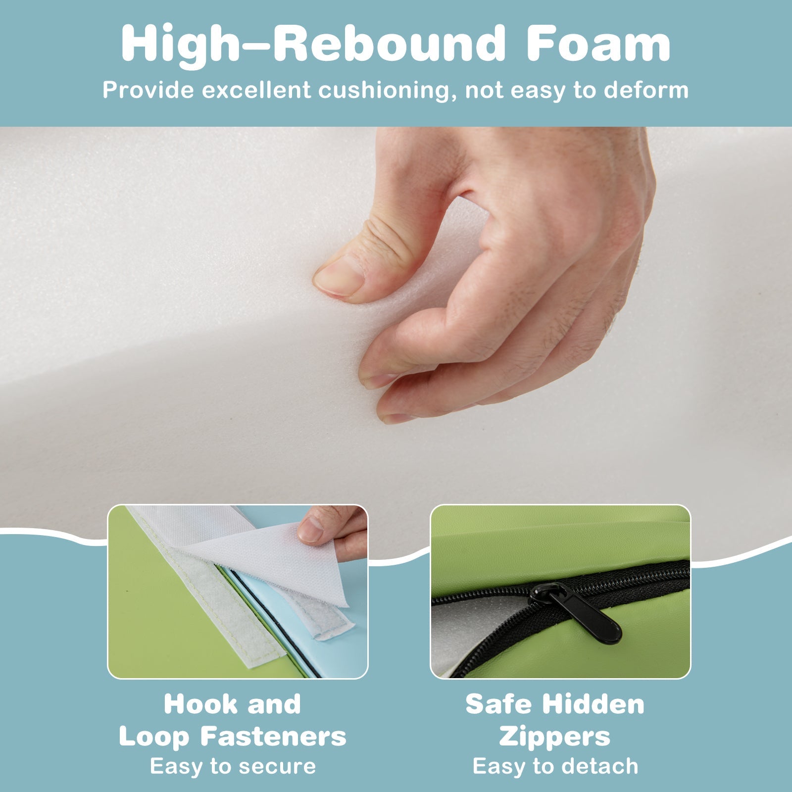 10-Piece Foam Climbing Toys for Toddlers, Soft Foam PU Leather Building Blocks for Kids 1-3 Years Old